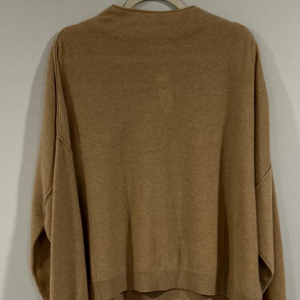 Pilcro Alani Cashmere Sweater Cropped Crewneck Honey PulloverSize XL - Picture 2 of 7
